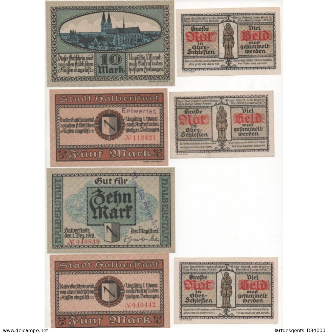 NOTGELD - HALBERSTADT- 11 Different Notes - VARIETE (H003) - Lokale Ausgaben