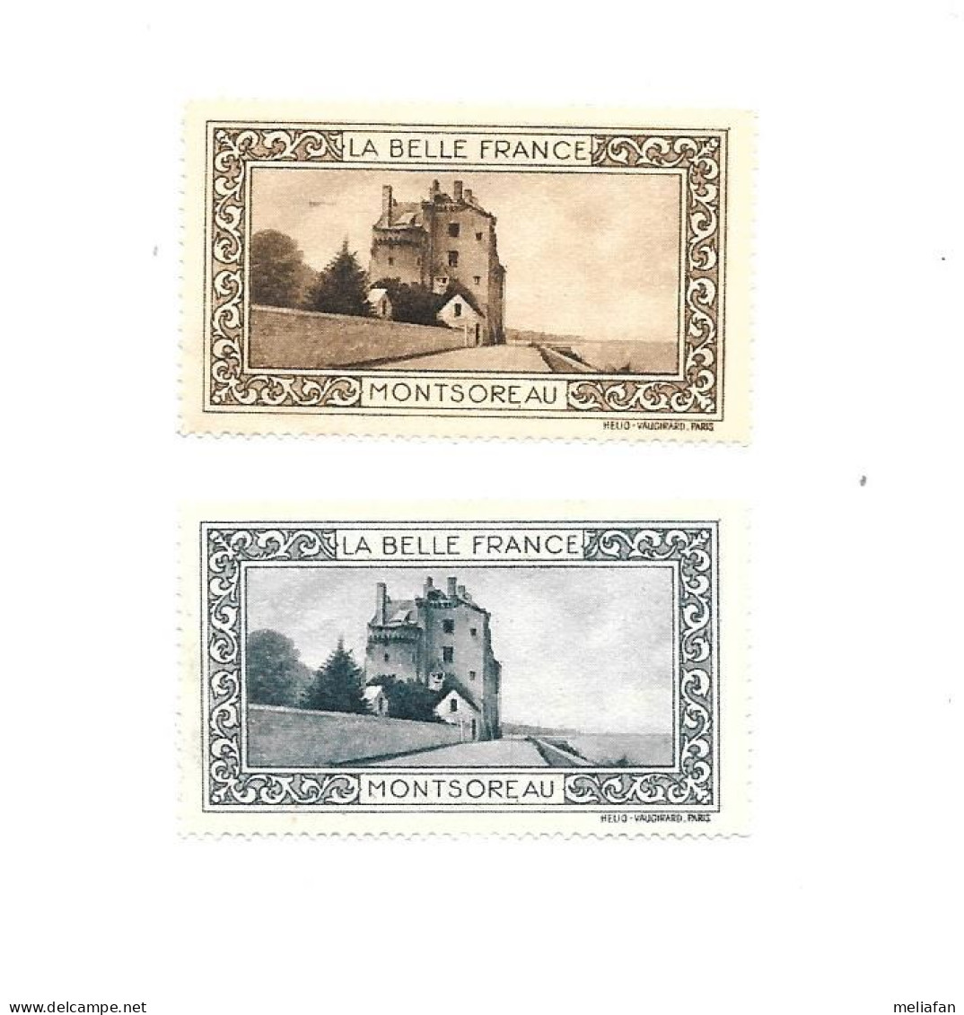 GF2166 - VIGNETTES BELLE FRANCE IMPRIMERIE VAUGIRARD - MONTSOREAU - Tourism (Labels)