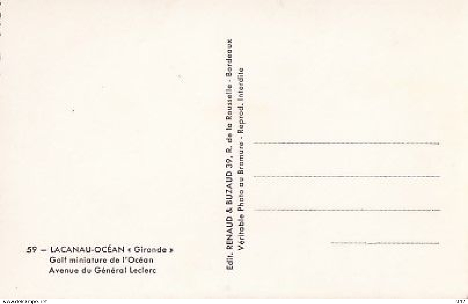 LACANAU OCEAN                                    GOLF MINIATURE DE L OCEAN - Other & Unclassified