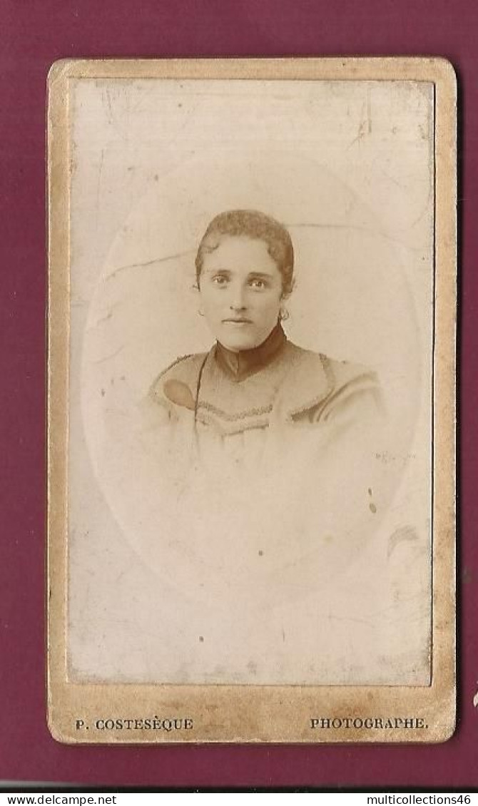 070524A - PHOTO CDV PORTRAIT P COSTESEQUE LEZIGNAN - Portrait De Femme - Anonymous Persons