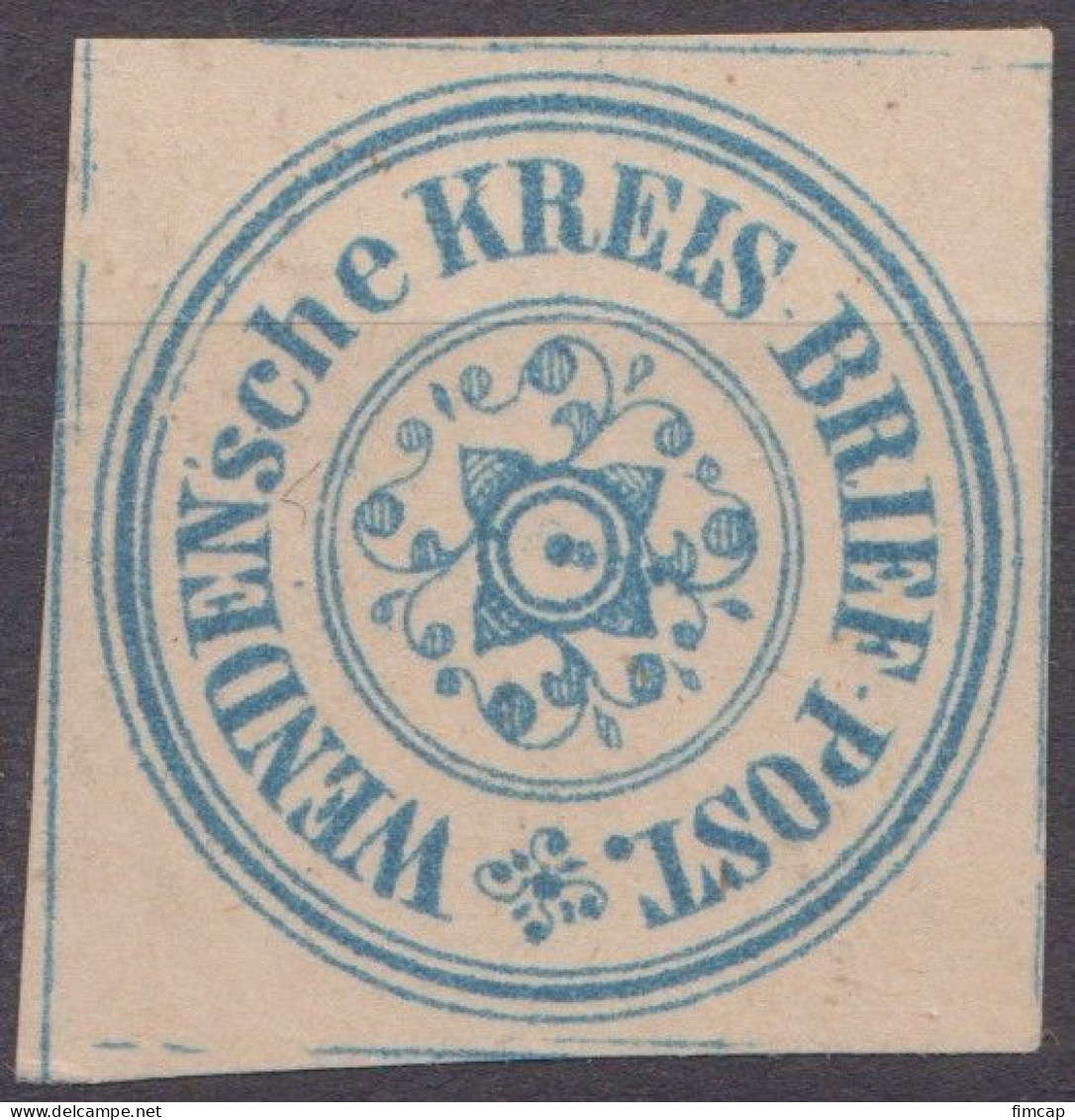 Russia Russland Wenden Livonia 1862 Mi I - Unused Stamps