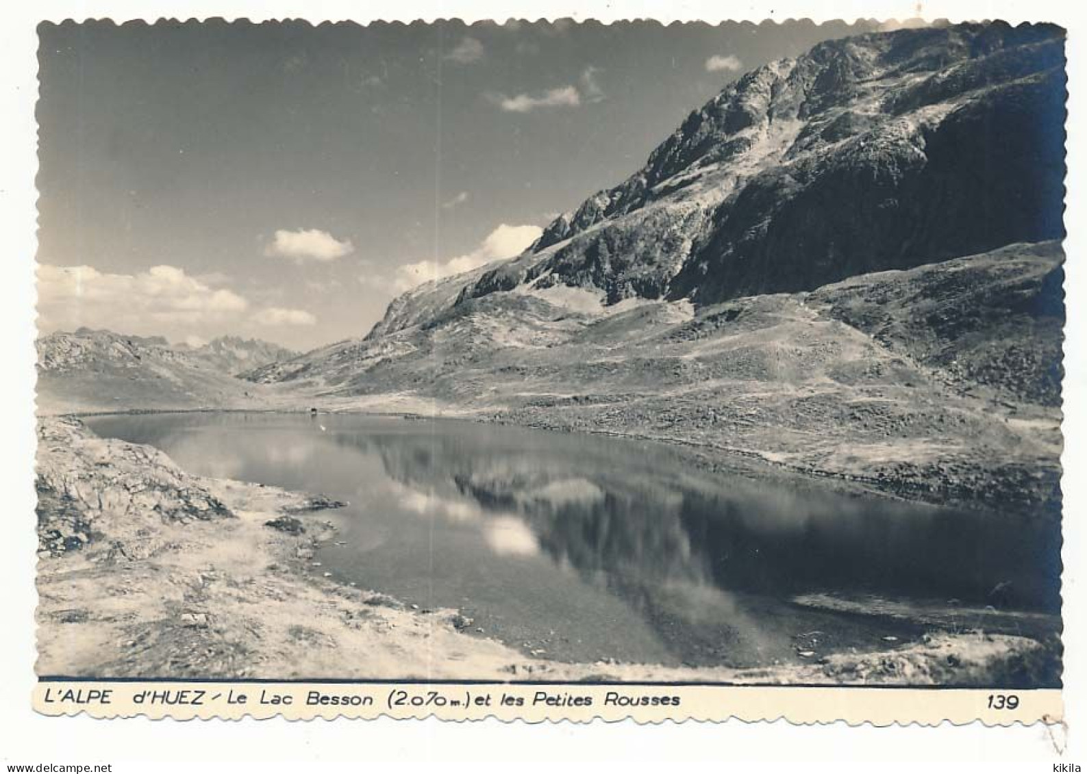 CPSM Dentelée Roby 10.5 X 15 Isère  L'ALPE D'HUEZ / Le Lac Besson (2.070 M.) Et Les Petites Rousses Tampon à Sec - Other & Unclassified