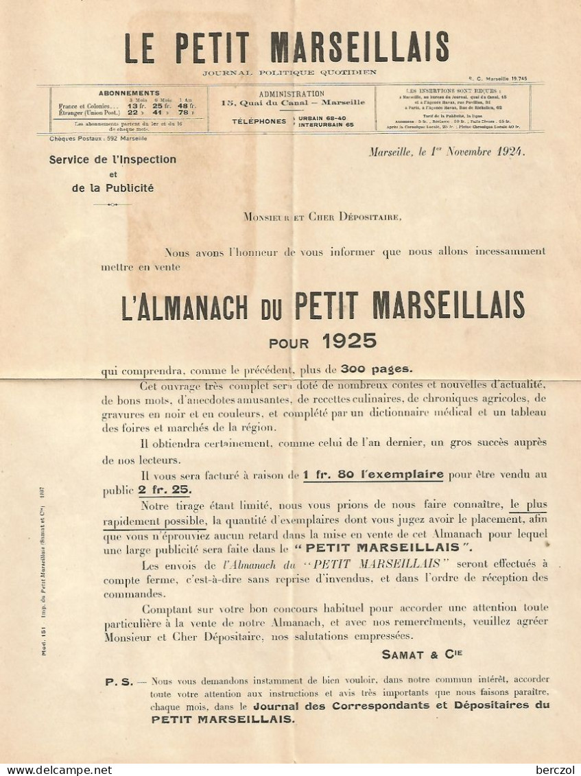 FRANCE ANNEE 1907 N°140 PERFORE PM LE PETIT MARSEILLAIS 01 11 24 + CORRESPONDANCE TB  - Brieven En Documenten