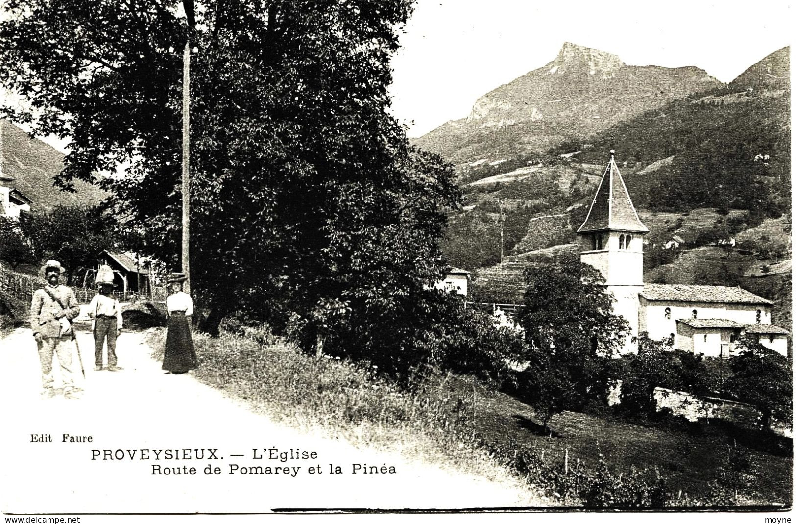 2359 - Isére  -  PROVEYSIEUX  : Garde Champétre 1er Plan - L'Eglise, Route De Pomarey Et La Pinéa .... Circulée En..1910 - Other & Unclassified