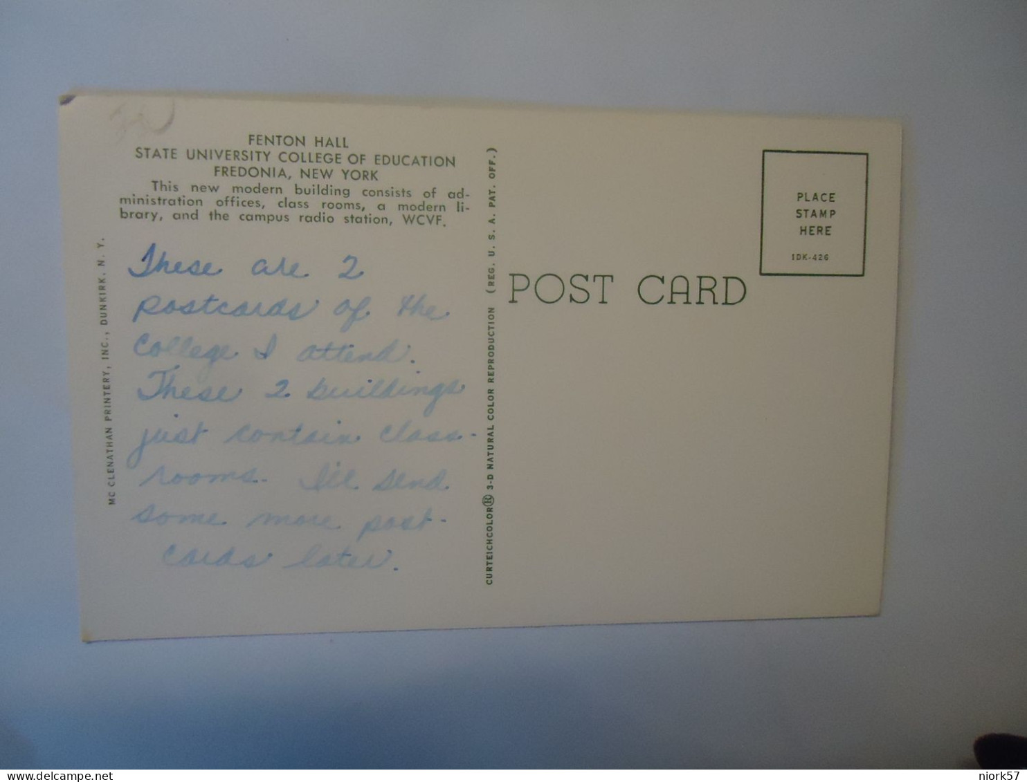 UNITED STATES  POSTCARDS FENTON HALL UNIVERSITY - Sonstige & Ohne Zuordnung