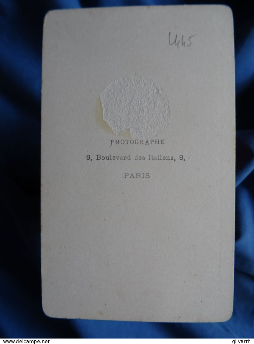 Photo CDV ? Paris  Jeune Garçon Portant Un Manteau En Laine  Bérêt  Cravache  CA 1880 - L445 - Anciennes (Av. 1900)