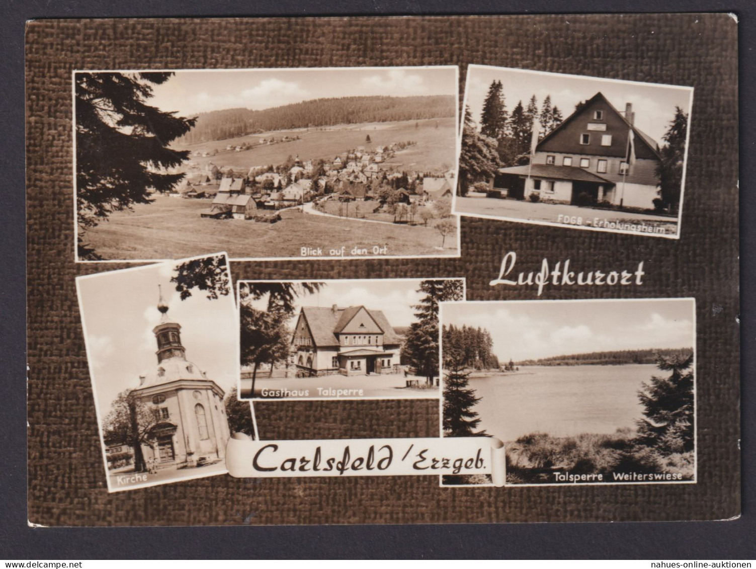 Ansichtskarte Carlsfeld Sachen Gastronomie Gasthaus Talsperre Erholungsheim - Other & Unclassified