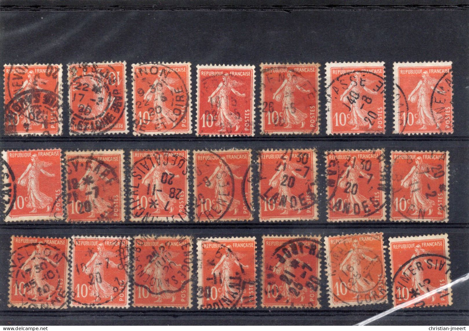 France  39 Timbres Type Semeuse  Pour Recherches - 1906-38 Sower - Cameo