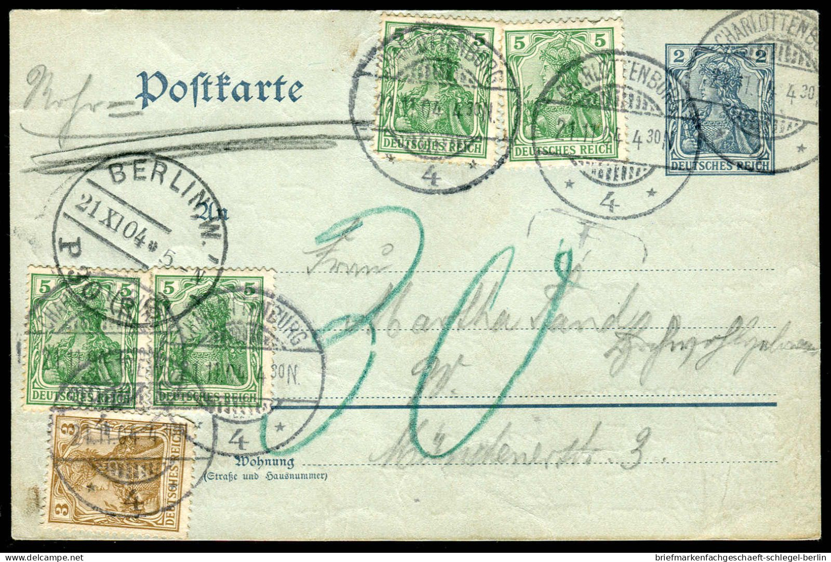 Berliner Postgeschichte, 1905, P 49, 69, 70(4), Brief - Brieven En Documenten