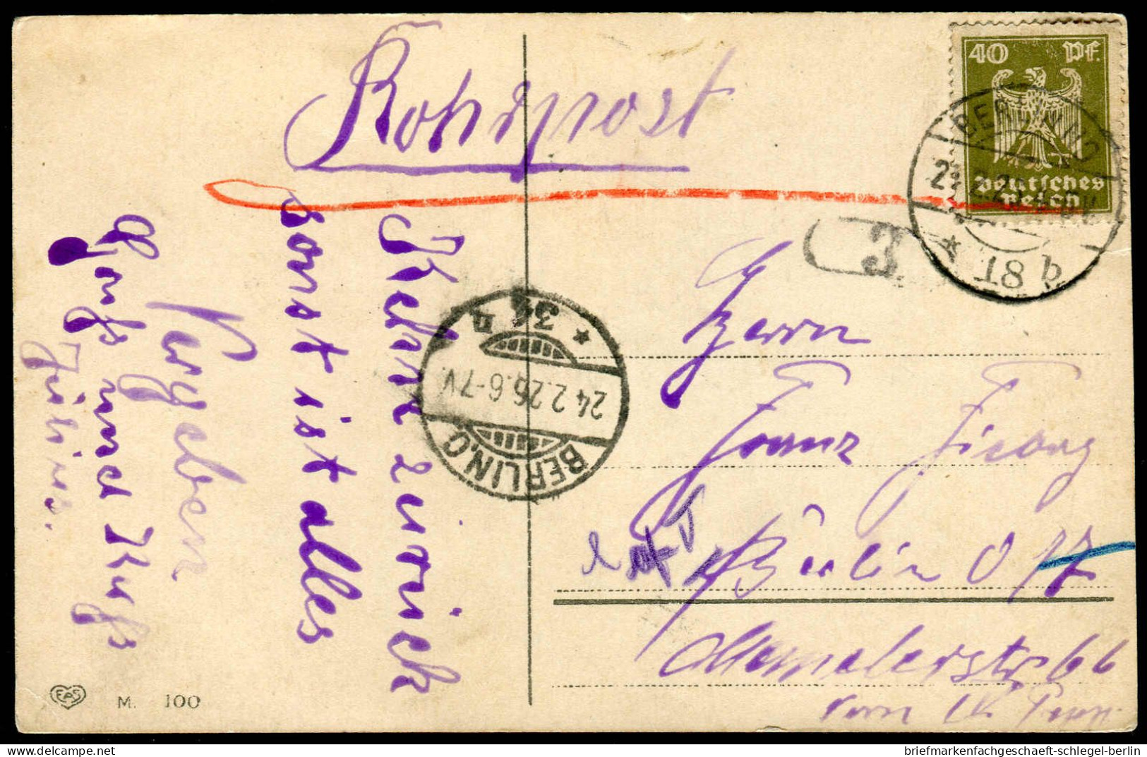 Berliner Postgeschichte, 1926, 360, Brief - Covers & Documents