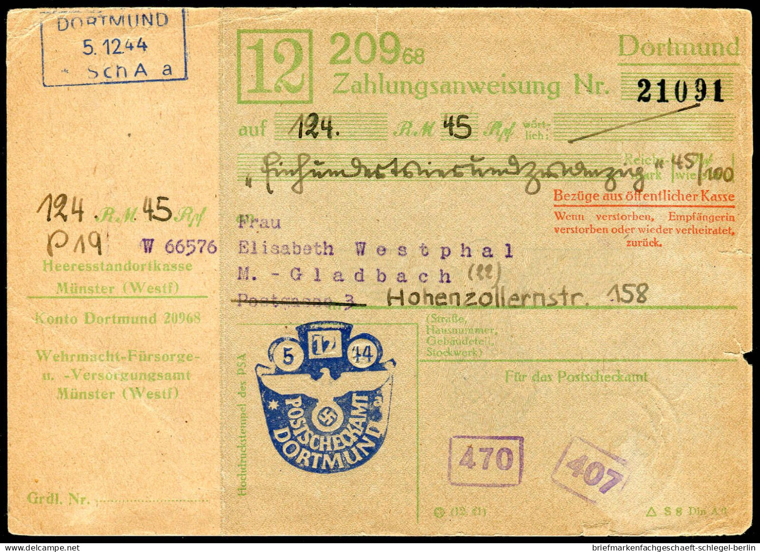 Deutsches Reich, 1945, PS, Brief - Otros & Sin Clasificación