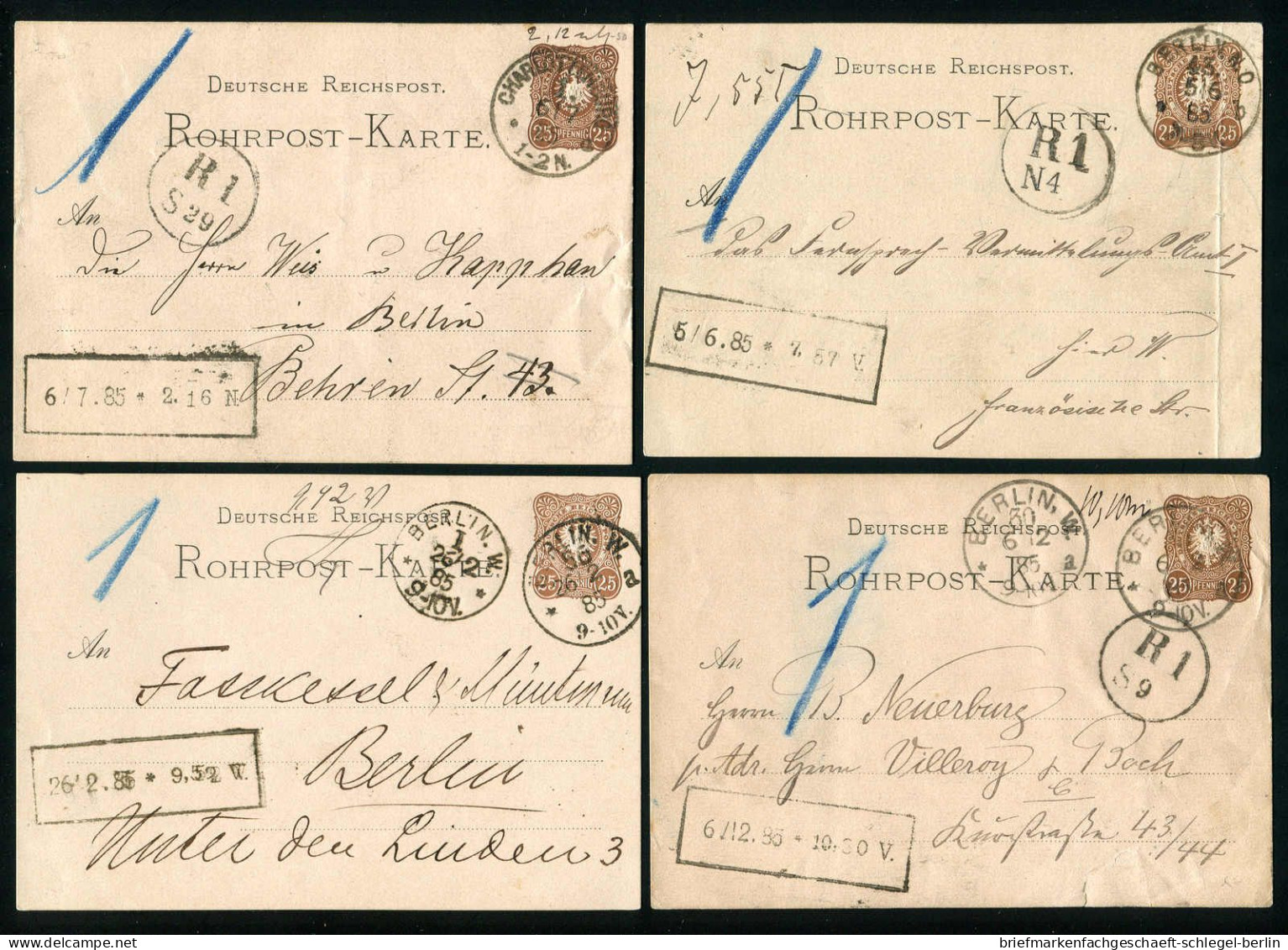 Berlin, 1885, RP4 =A= + =C=, Brief - Otros & Sin Clasificación