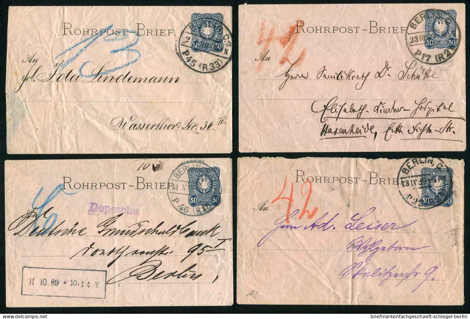 Berlin, 1889, RU 1, Brief - Otros & Sin Clasificación