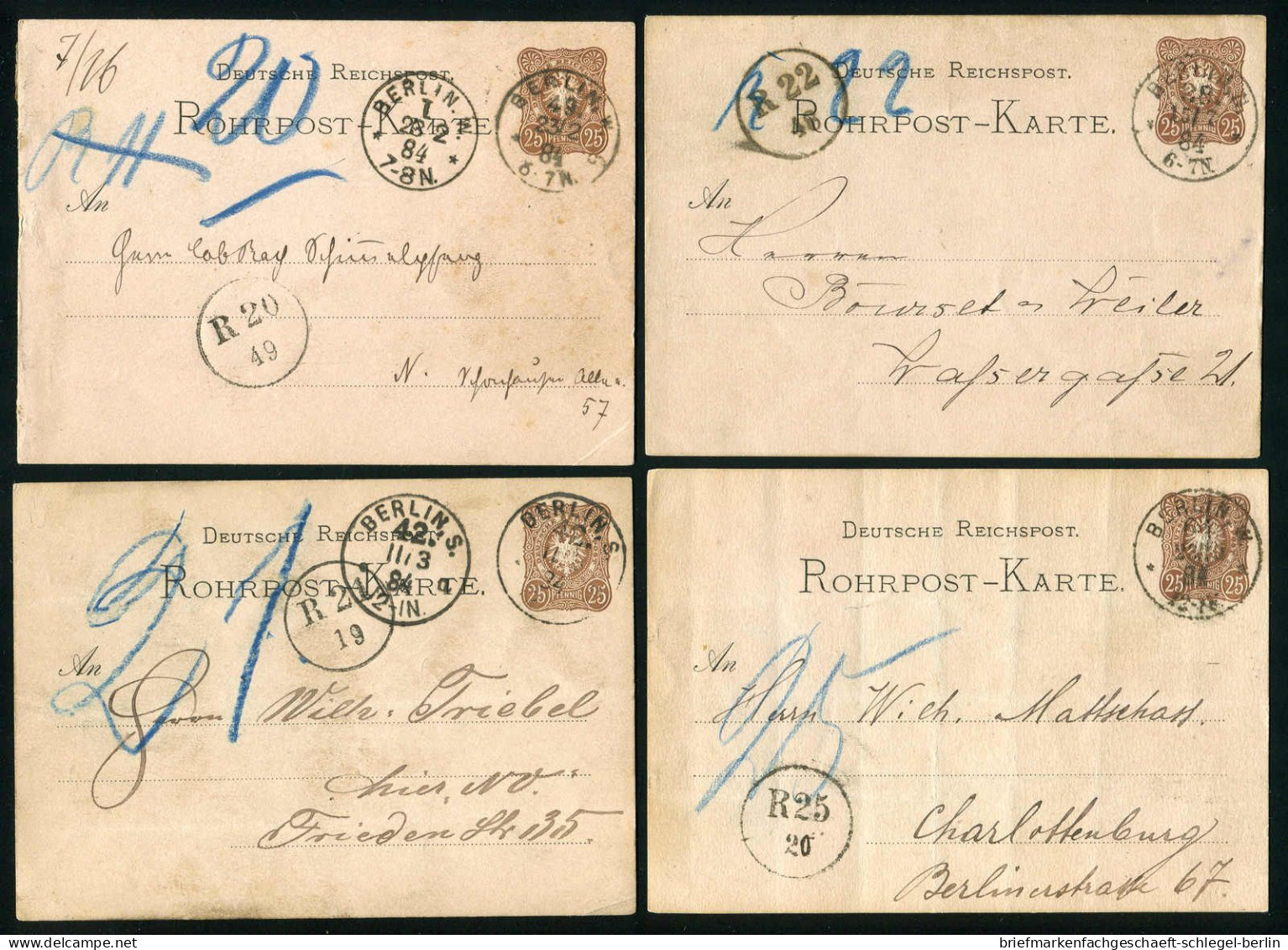 Berlin, 1884, RP4 =B=, Brief - Sonstige & Ohne Zuordnung