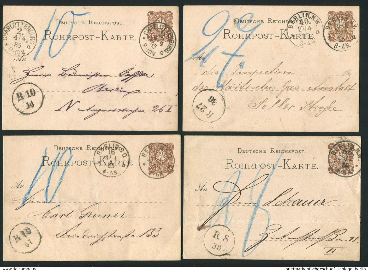 Berlin, 1885, RP4 =B=, Brief - Sonstige & Ohne Zuordnung