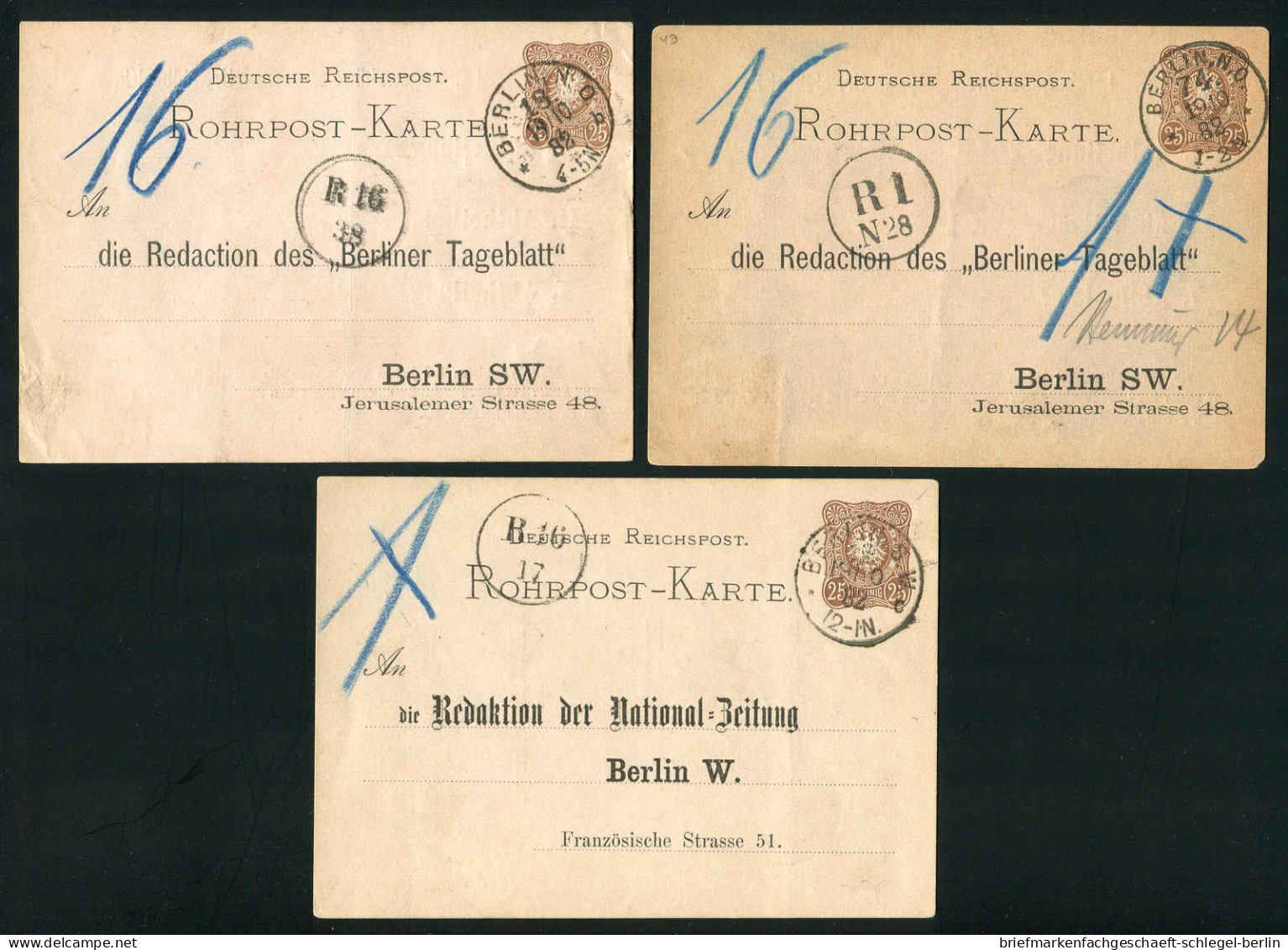 Berlin, 1882, RP4 =B=, Brief - Andere & Zonder Classificatie