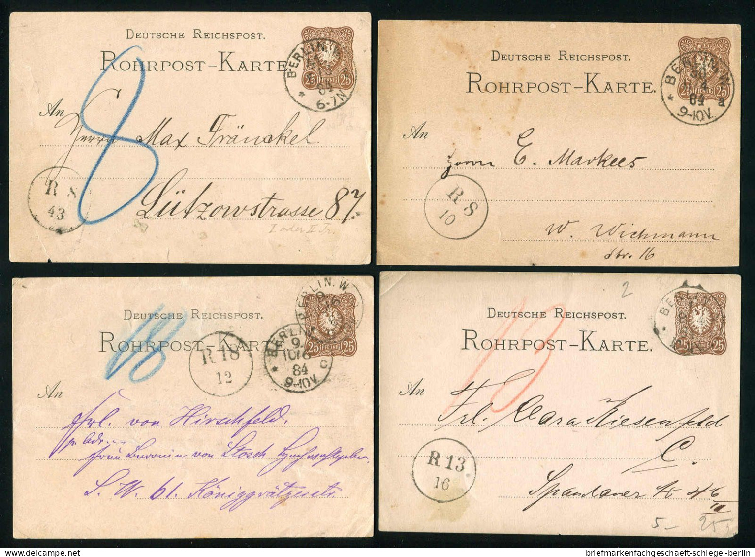 Berlin, 1884, RP4 =B=, Brief - Other & Unclassified