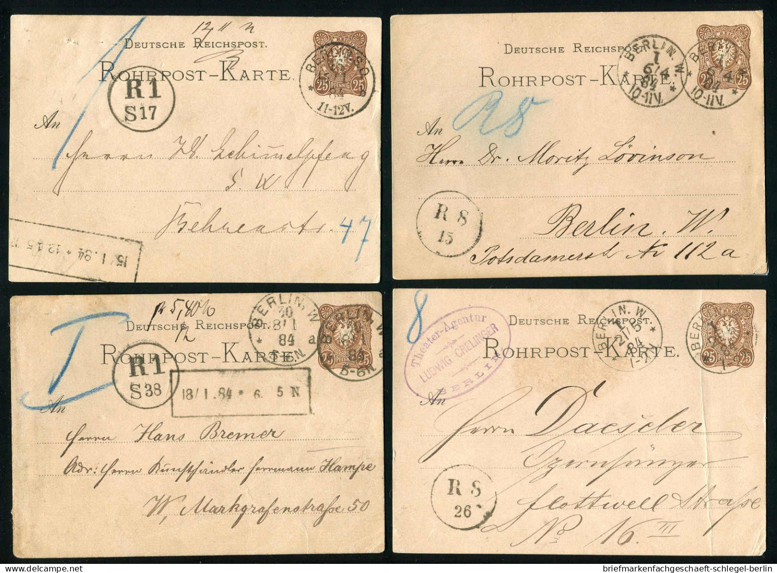 Berlin, 1884, RP4 =B=, Brief - Autres & Non Classés