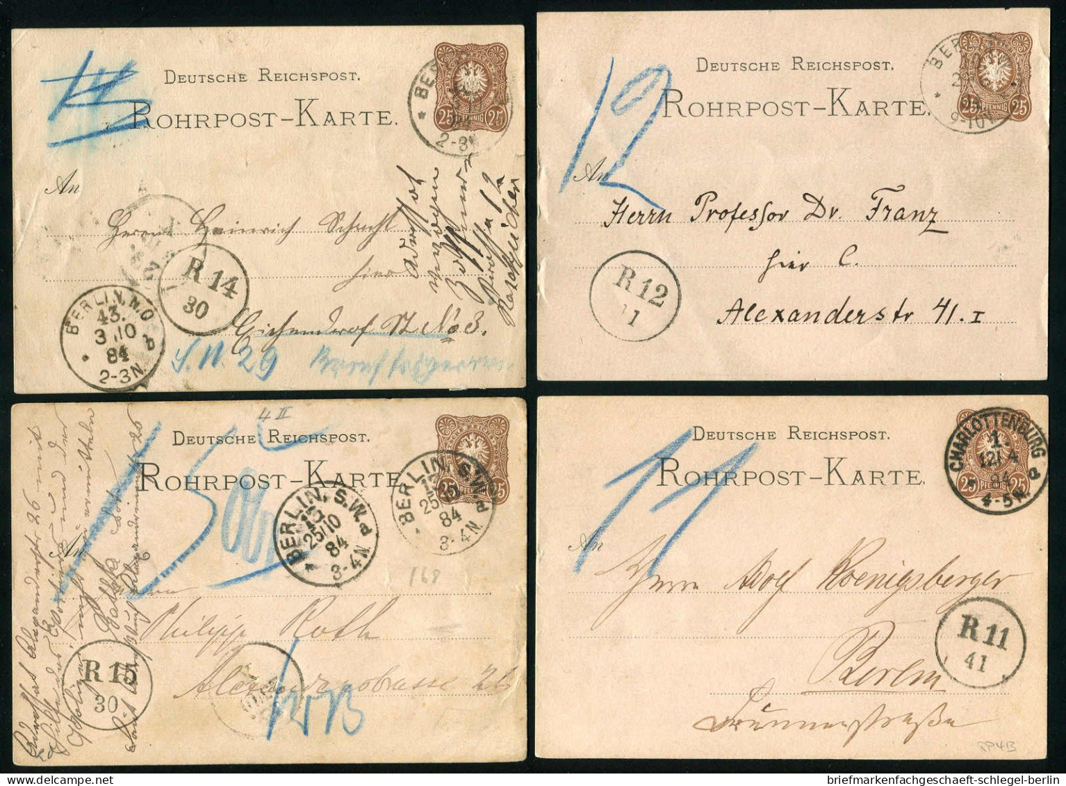 Berlin, 1884, RP4 =B=, Brief - Otros & Sin Clasificación