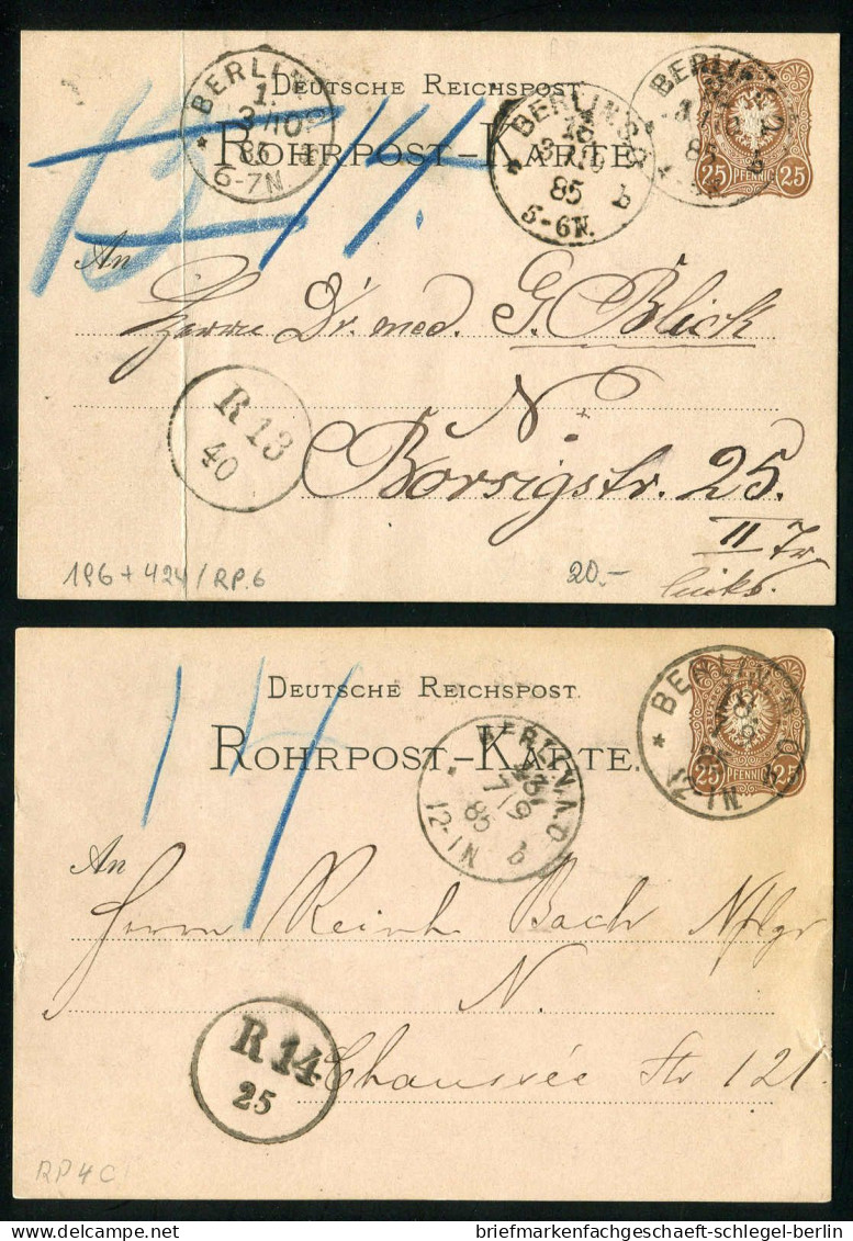 Berlin, 1885, RP4 =A= + =C=, Brief - Otros & Sin Clasificación