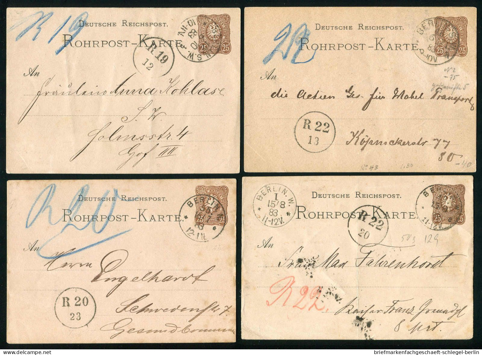 Berlin, 1883, RP4 =B=, Brief - Sonstige & Ohne Zuordnung