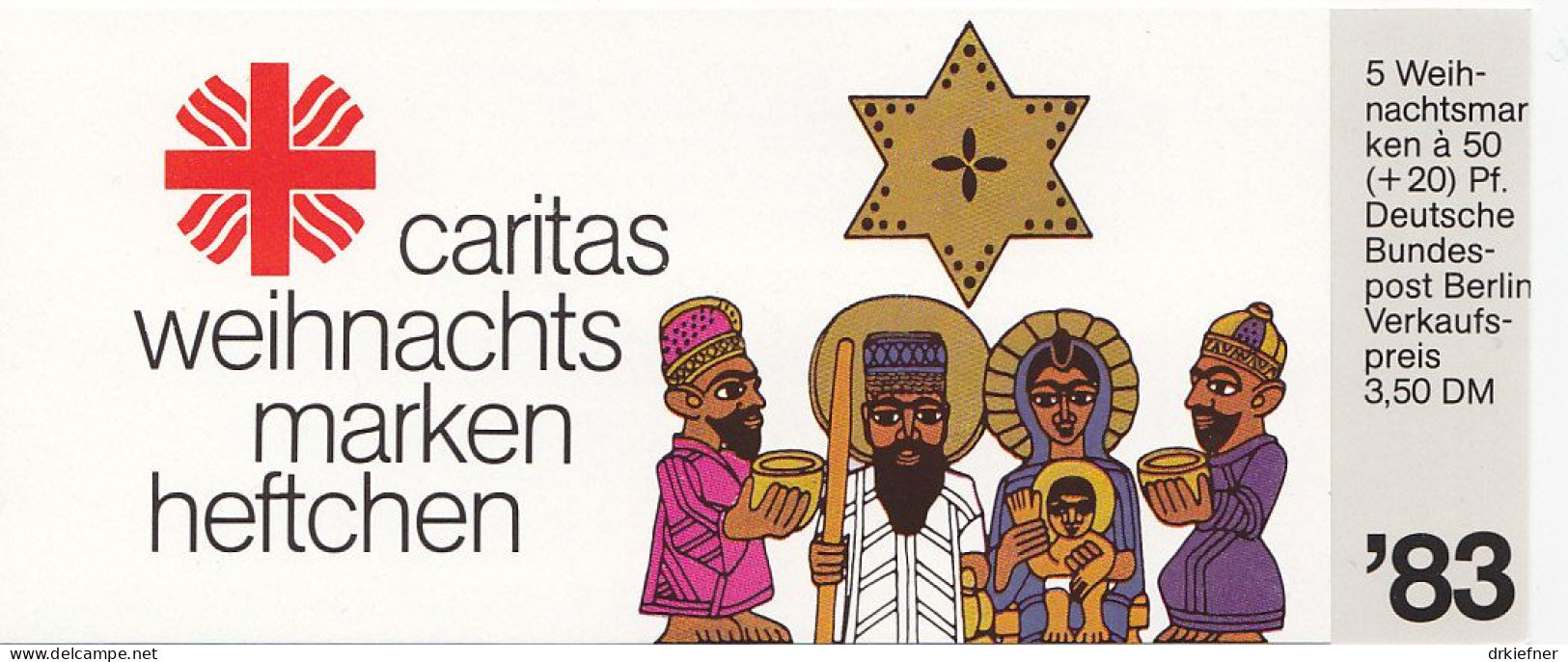 BERLIN  DCV-MH 1b Mit 5x 707, Privates Markenheftchen Caritasverbandes, Postfrisch **, Formnummer 1, 1983, Weihnachten - Postzegelboekjes