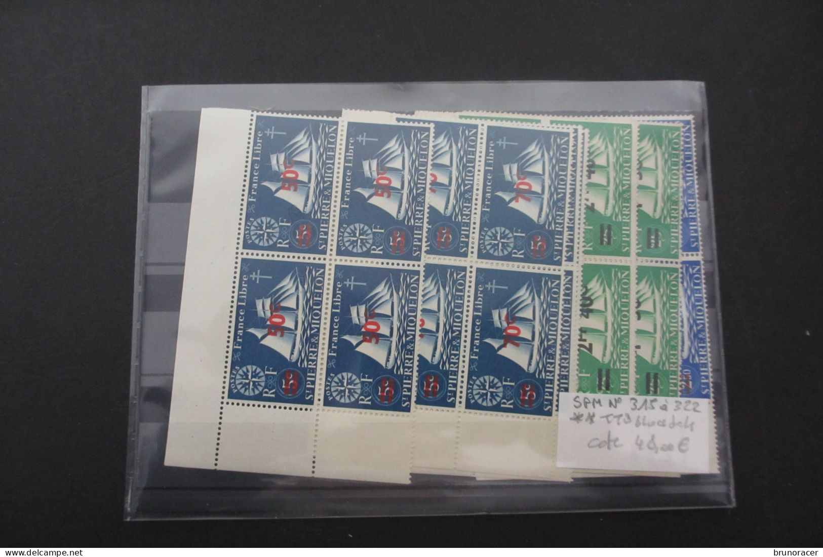 St PIERRE & MIQUELON N°315 à 322 EN BLOCS DE 4 BDF NEUF** TTB COTE 48 EUROS  VOIR SCANS - Unused Stamps