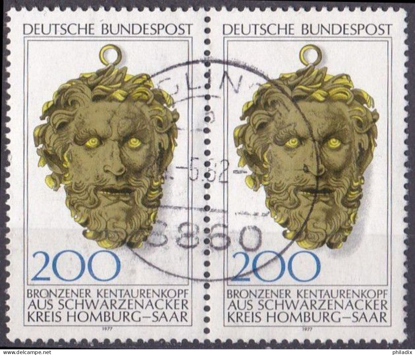 BRD 1977 Mi. Nr. 945 O/used Waagrechtes Paar Vollstempel (BRD1-6) - Used Stamps