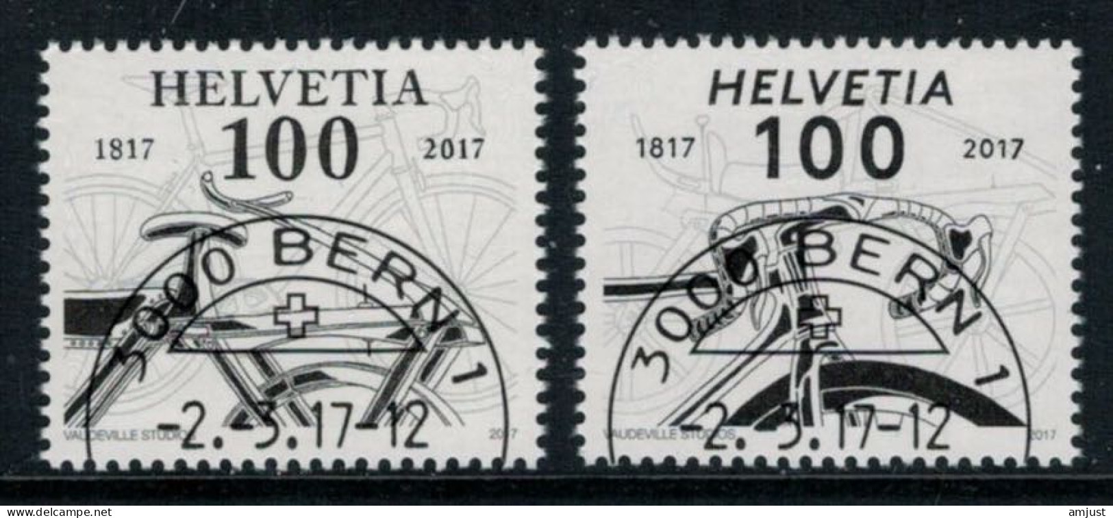 Suisse /Schweiz/Svizzera/Switzerland // 2017 // 200 Ans Du Vélo Oblitéré No. 1623-1624 - Oblitérés