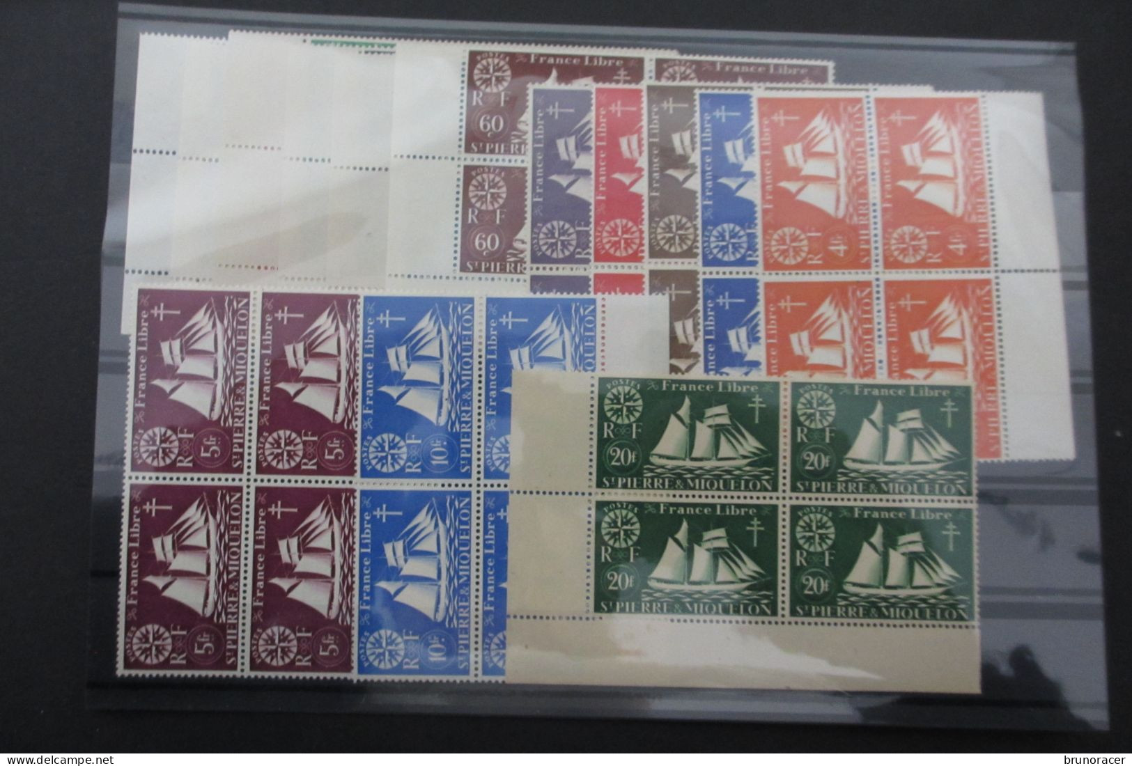 St PIERRE & MIQUELON N°296 à 309 EN BLOCS DE 4 BDF NEUF** TTB COTE 88 EUROS  VOIR SCANS - Unused Stamps