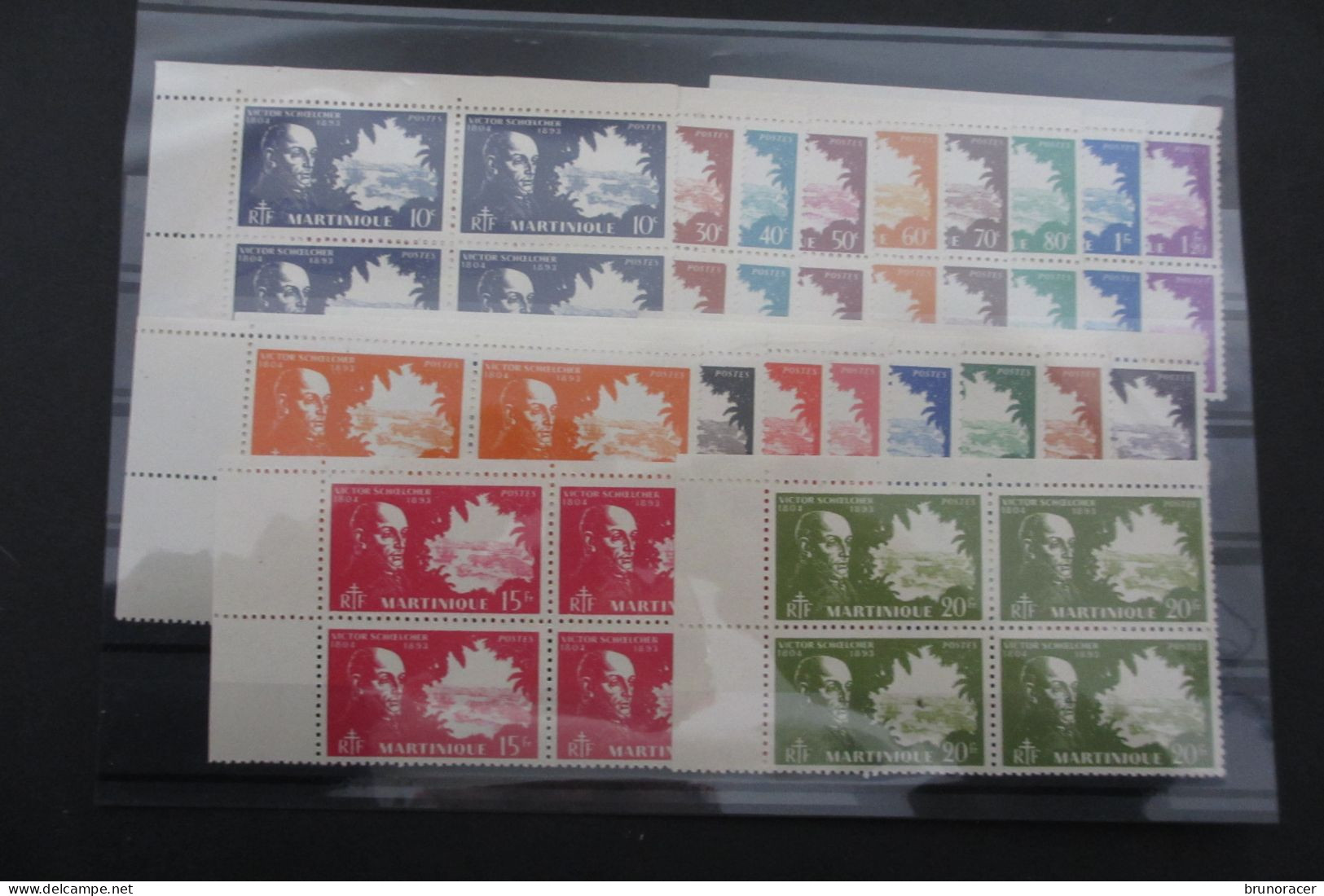 MARTINIQUE N°199 à 217 EN BLOCS DE 4 BDF NEUF** TTB COTE 96 EUROS  VOIR SCANS - Unused Stamps