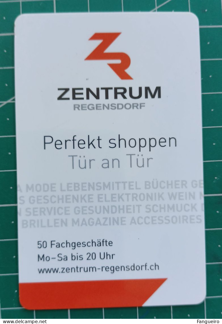 SWITZERLANF GIFT CARD ZENTRUM - Cartes Cadeaux