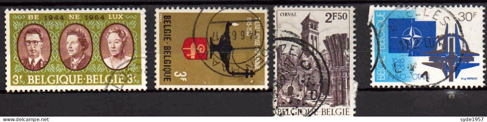 Belgique 1964, 3 Timbres Oblitérés, COB 1306, 1336, 1592, Et Année 1979 COB1927 - Usados