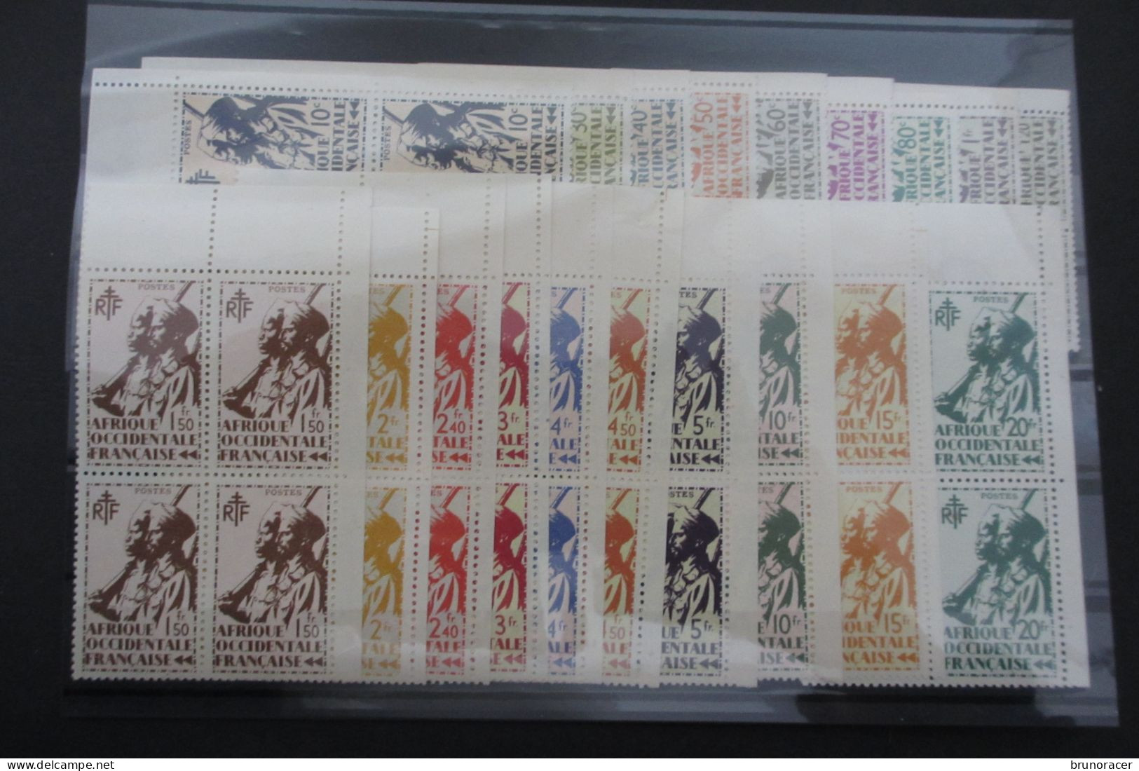 A.O.F. N°4 à 22 EN BLOCS DE 4 BDF NEUF** TTB COTE 108 EUROS  VOIR SCANS - Unused Stamps