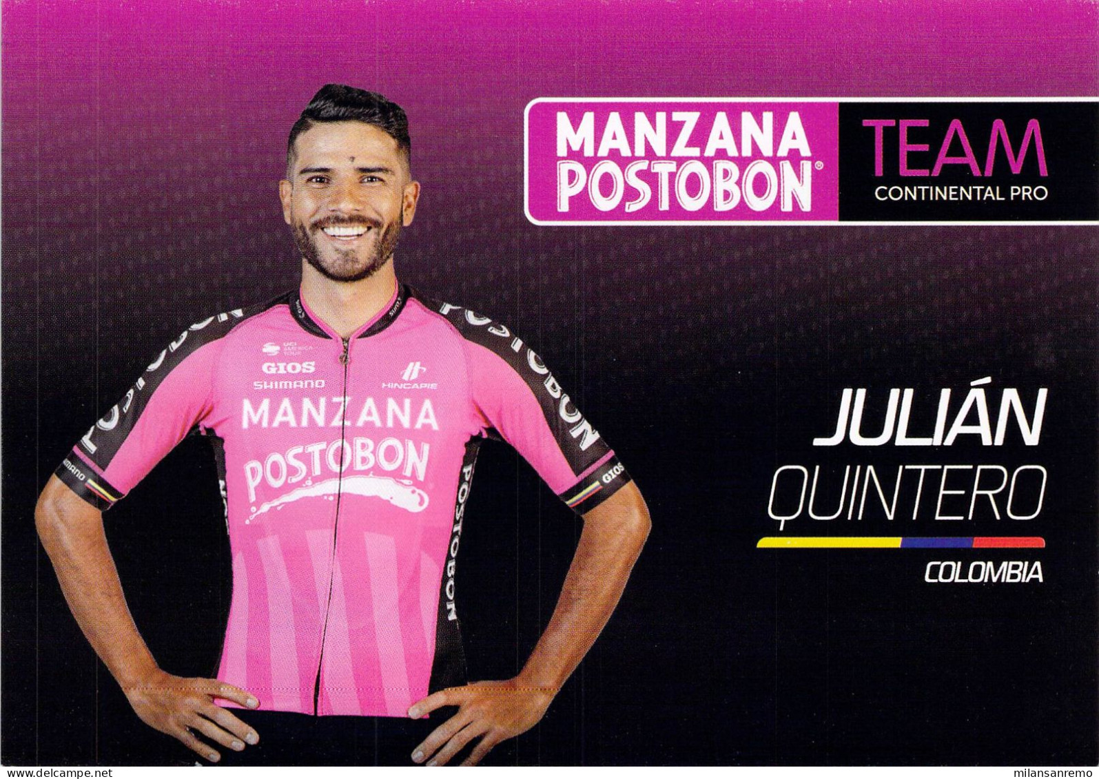 CYCLISME: CYCLISTE : JULIAN QUINTERO - Cyclisme