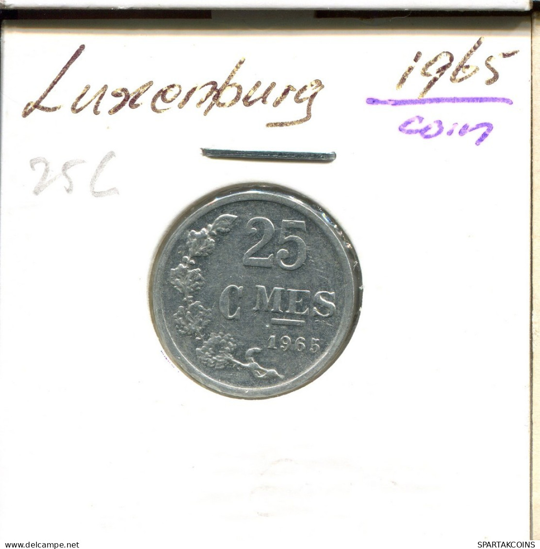 25 CENTIMES 1965 LUXEMBOURG Coin #AT194.U.A - Luxemburg