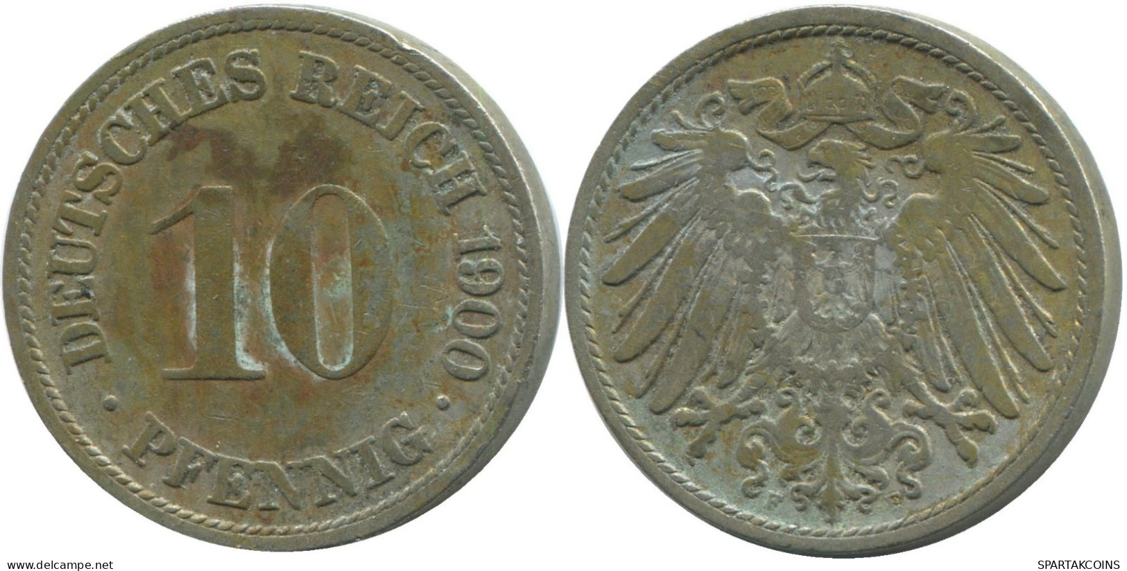 10 PFENNIG 1900 F DEUTSCHLAND Münze GERMANY #DE10455.5.D.A - 10 Pfennig