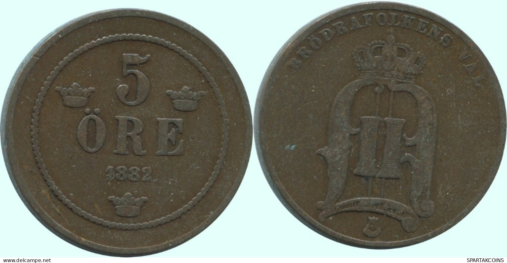 5 ORE 1882 SUECIA SWEDEN Moneda #AC602.2.E.A - Suède