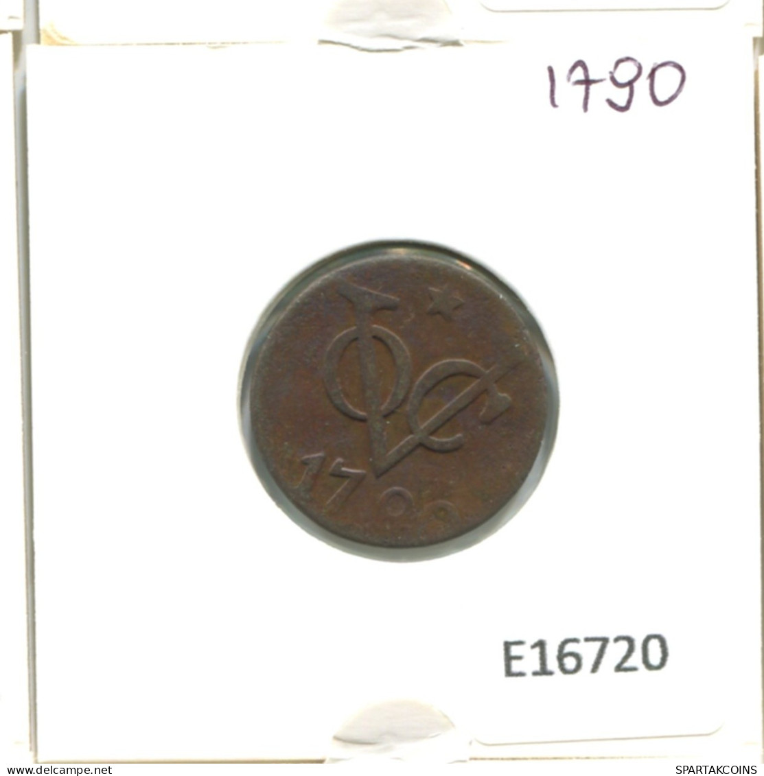 1790 UTRECHT VOC DUIT NETHERLANDS INDIES NEW YORK COLONIAL PENNY #E16720.8.U.A - Indes Néerlandaises