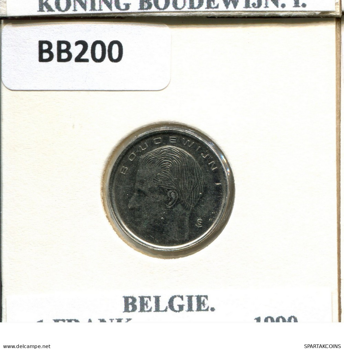 1 FRANC 1990 DUTCH Text BÉLGICA BELGIUM Moneda #BB200.E.A - 1 Franc