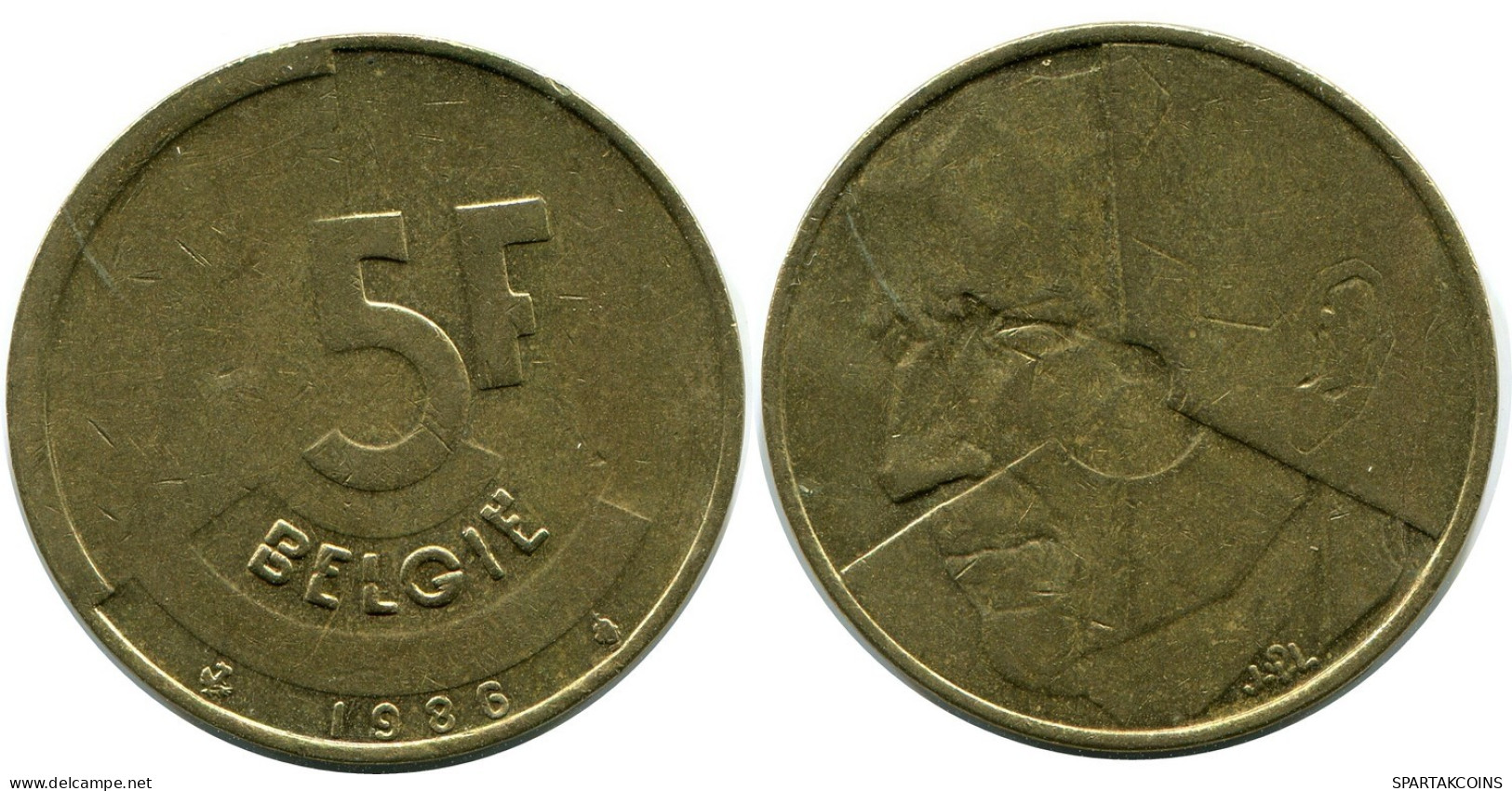 5 FRANCS 1986 DUTCH Text BÉLGICA BELGIUM Moneda #AZ338.E.A - 5 Francs