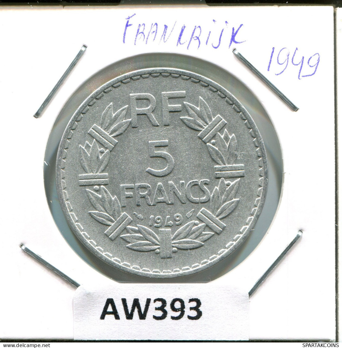 5 FRANCS 1949 FRANCE Coin #AW393.U.A - 5 Francs