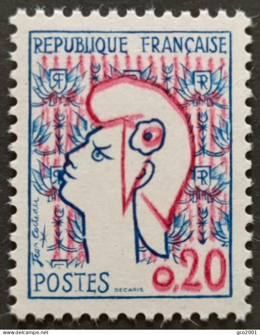 FRANCE / YT 1282 H - Chiffres Dédoublés / MARIANNE DE COCTEAU / NEUF ** / MNH - Nuovi