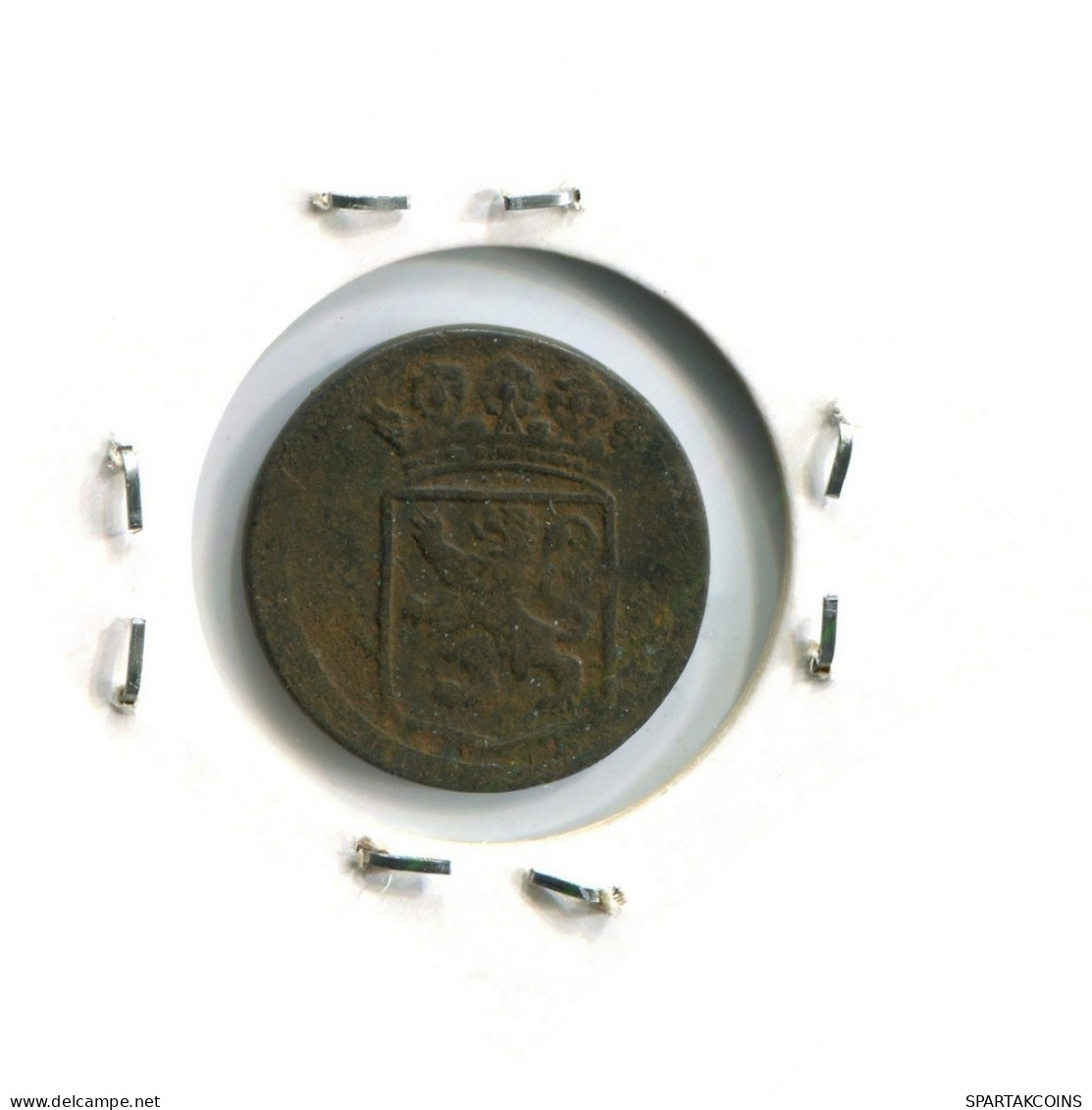 1750 HOLLAND VOC DUIT NIEDERLANDE OSTINDIEN NY COLONIAL PENNY #VOC2664.7.D.A - Indes Neerlandesas