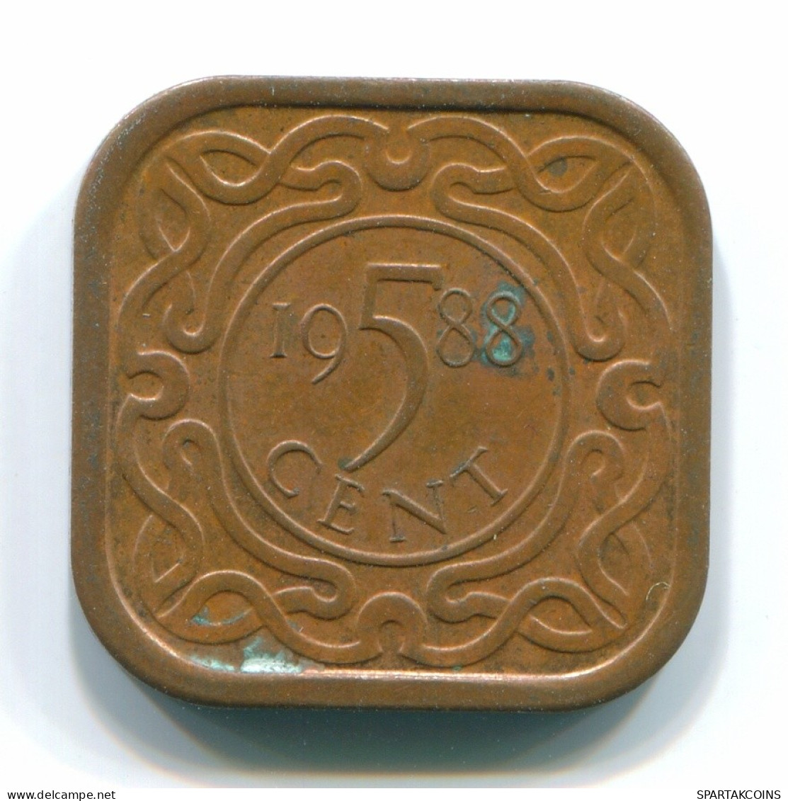 5 CENTS 1988 SURINAME Copper Plated Steel Coin #S13063.U.A - Surinam 1975 - ...