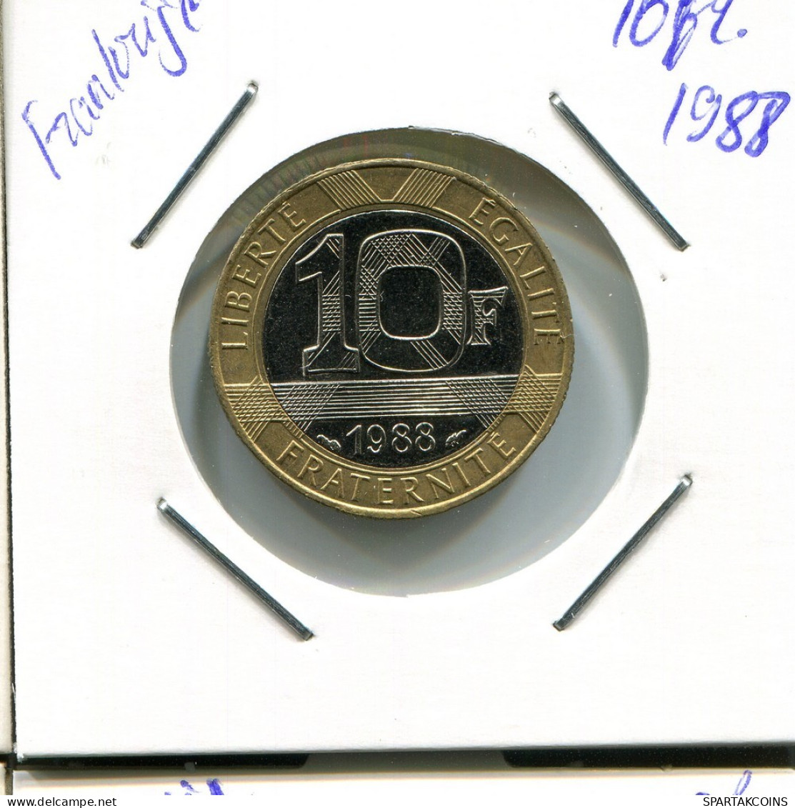 10 FRANCS 1988 FRANCE Coin BIMETALLIC French Coin #AP054.U.A - 10 Francs