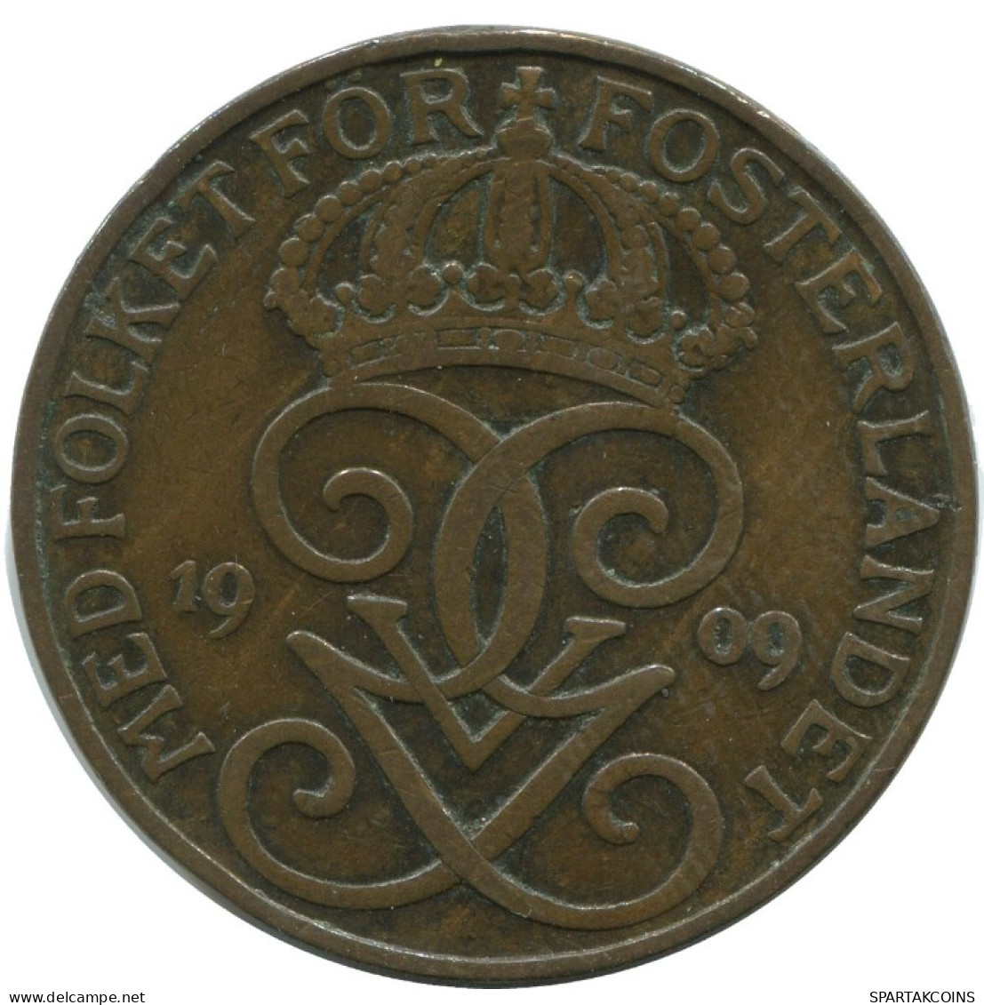 5 ORE 1909 SUECIA SWEDEN Moneda #AC440.2.E.A - Sweden