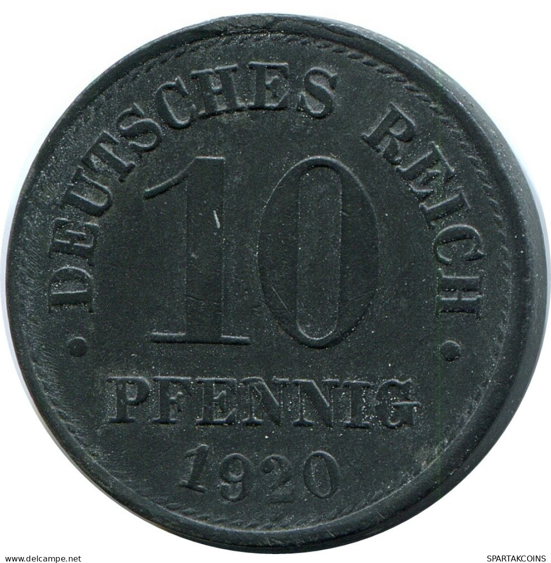 10 PFENNIG 1920 GERMANY Coin #DB927.U.A - 10 Renten- & 10 Reichspfennig