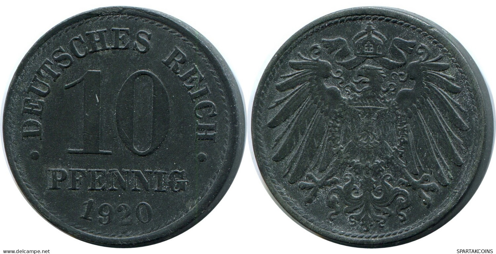 10 PFENNIG 1920 GERMANY Coin #DB927.U.A - 10 Rentenpfennig & 10 Reichspfennig