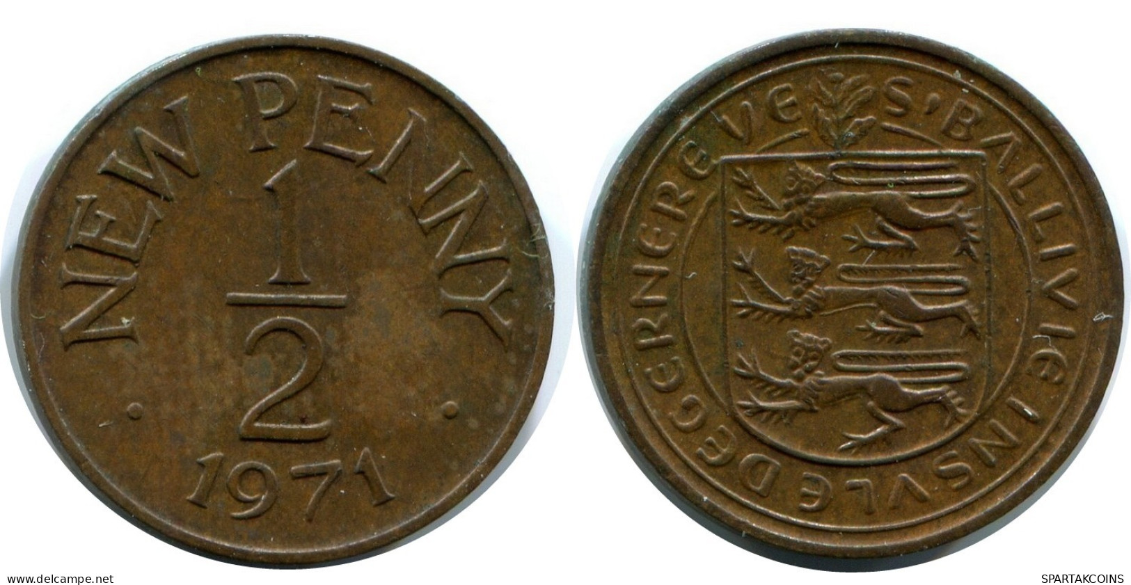 1/2 PENNY 1971 GUERNSEY Münze #AX107.D.A - Guernsey